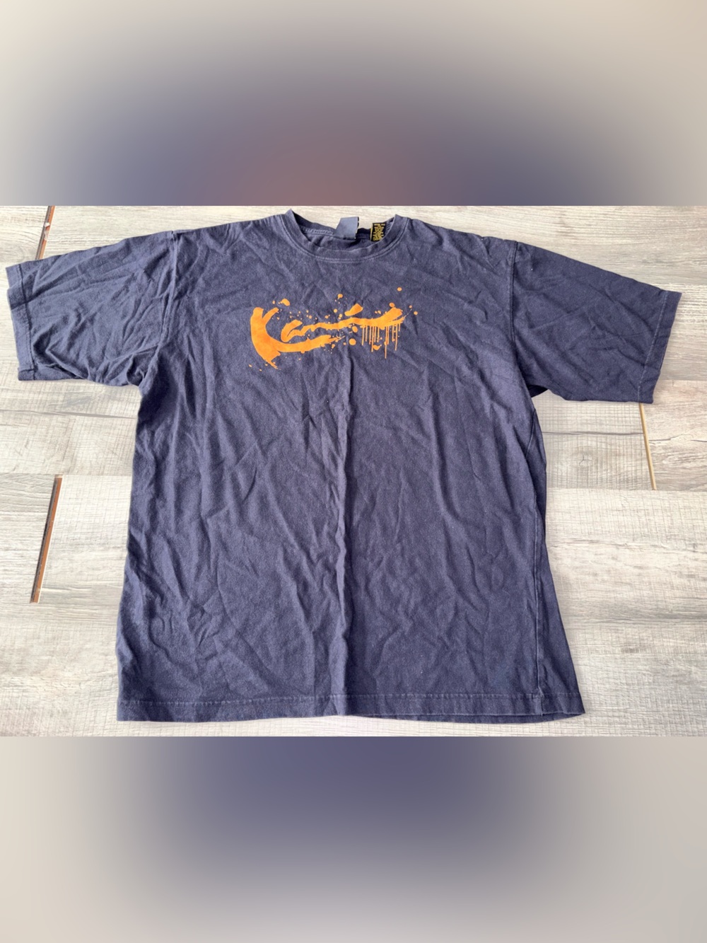 Vintage Karl Kani gold Black T-Shirt with Gold Logo streetwear